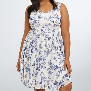 TORRID FLORAL STRAPPY CHIFFON SUNDRESS